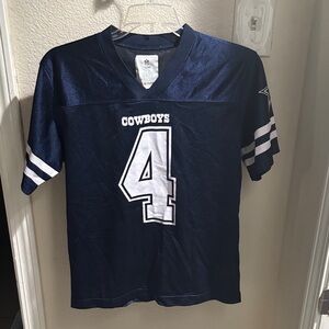 NFL Team Apparel Dallas Cowboys #4 Prescott Navy Football Jersey L